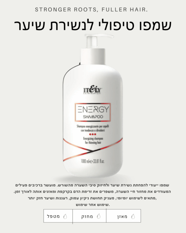 שמפו טיפולי לנשירת שיער – לחיזוק השורש ולצמיחה מחודשת